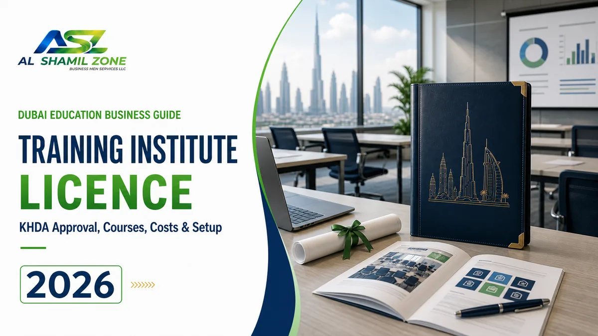 Dubai training institute licence guide with professional classroom, certificate and licence folder