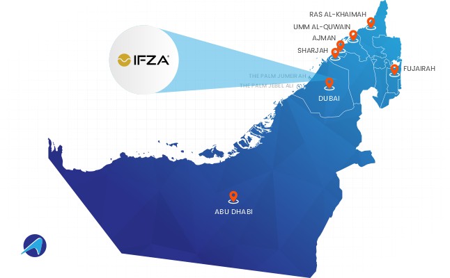 IFZA free zone map